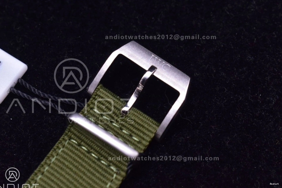 Strap Best IW327007 Green Nylon A35111 XVIII Dial Mark Edition 1:1 TO “TRIBUTE M+F XI” Black on MARK 0506